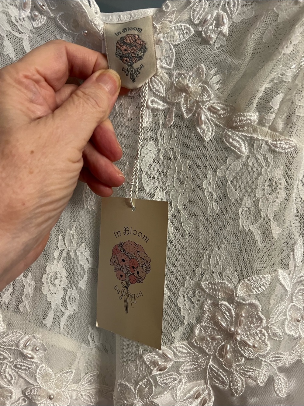 In Bloom by Jonquil Lace Floral nightgown in White - Picture 2 of 8